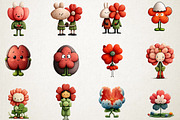 Whimsical Easter flower character, an Illustration by RobertsArt (Thumbnail 5 of 5)