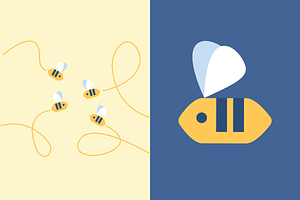 Bumble Bee Icon, a Solid Icon by @JennyPaintsWithPixels