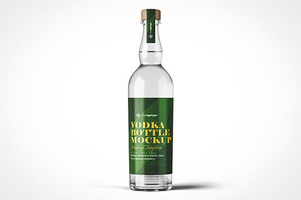 Vodka Bottle Mockup, a Packaging Mockup by Designer Dude