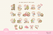Cowgirl Christmas Lamb Clipart, an Animal Illustration by Blumensdiary (Thumbnail 2 of 6)