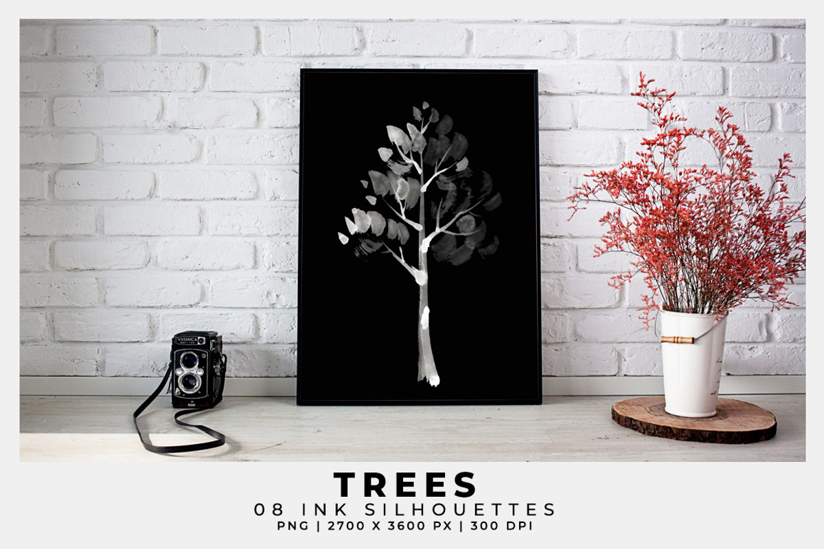 Tree Ink Silhouettes, an Object Graphic by Digital Art Creations (Photo 5 of 5)
