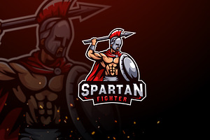 Spartan Fighter Logo Design