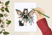 Watercolor Halloween Fairy Collectio, a Graphic by designcity5 (Thumbnail 4 of 5)