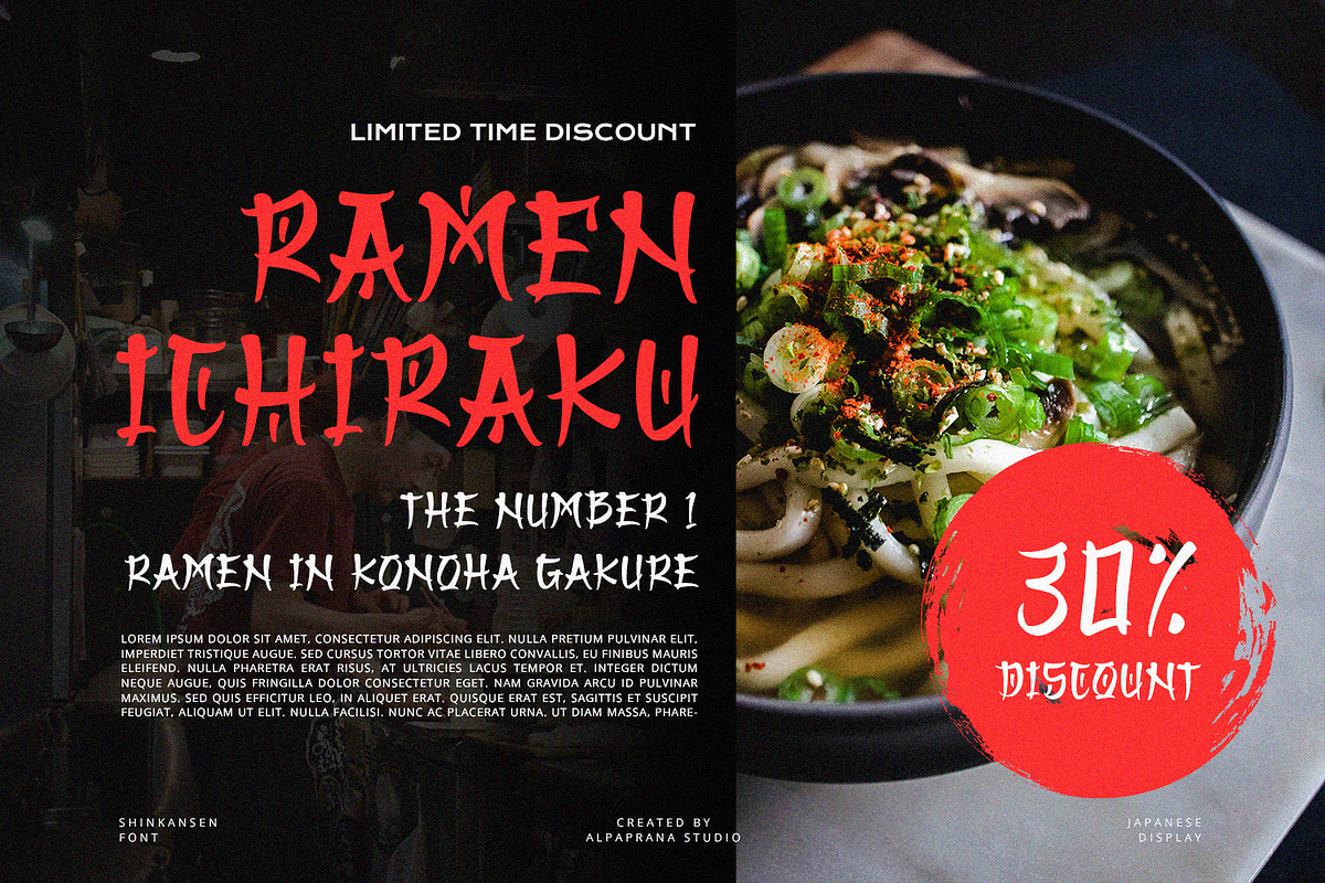 Shinkansen - Display Font, a Script Font by Alpaprana (Photo 4 of 9)