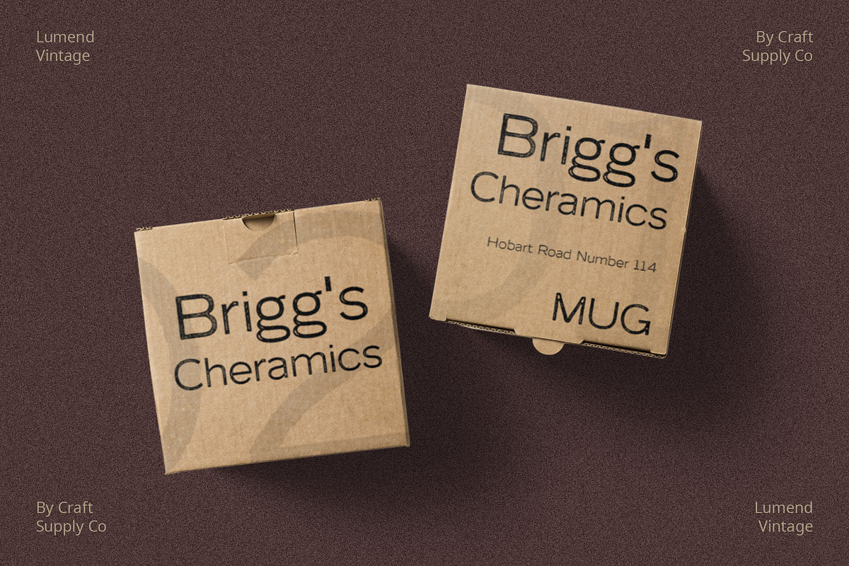 Lumend Vintage – Sans Serif Stamp, a Sans Serif Font by Craft Supply Co. (Photo 6 of 8)