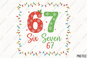 Six Seven 67 6 7 Christmas Xmas Meme, an Illustration by CraftArtStudio (Thumbnail 1 of 4)