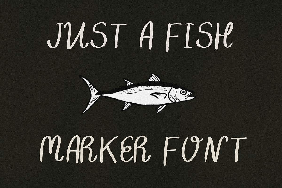 JUST A FISH | Playful Marker Font, a Handwritten Font by Ashiya Pixel (Photo 1 of 8)