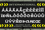 Soldier Slab Stencil Font Duo, a Slab Serif Font by Alphabet Agency (Thumbnail 5 of 8)
