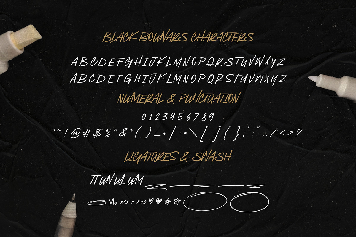 Black Bounars Natural Marker, a Handwritten Font by Damarletter (Photo 5 of 9)