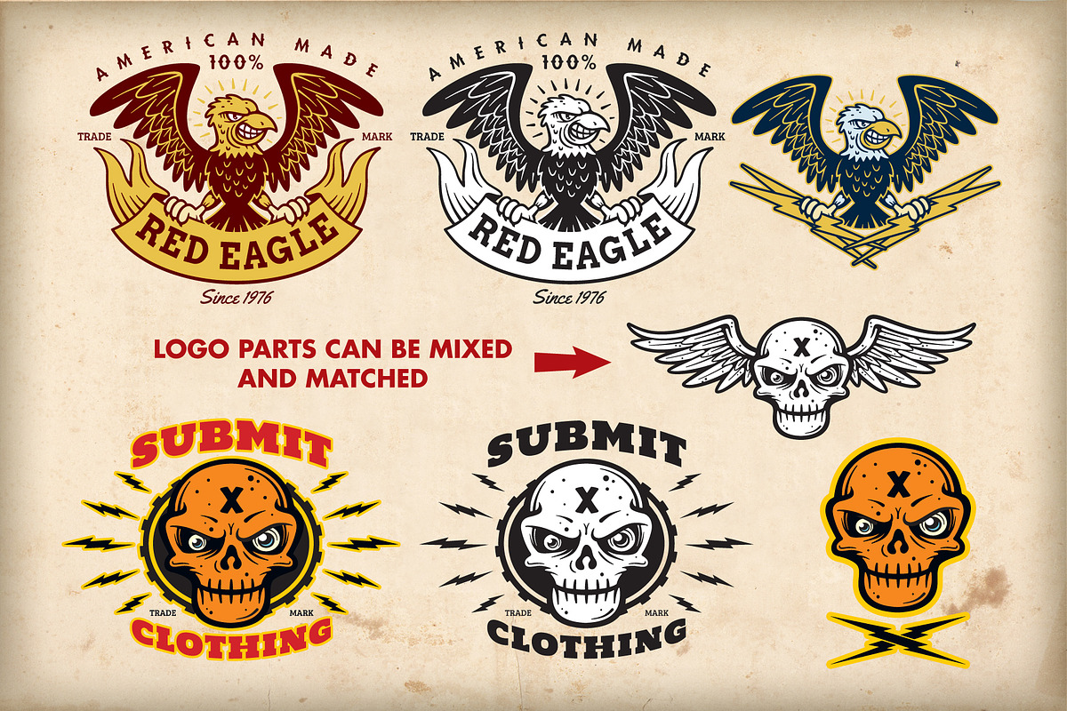 Character Logo Set  –  Volume 1, a Branding & Logo Template by Graphic Bandits (Photo 8 of 11)
