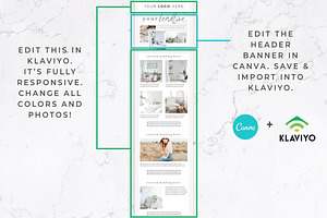 Canva & Klaviyo Newsletter Linen