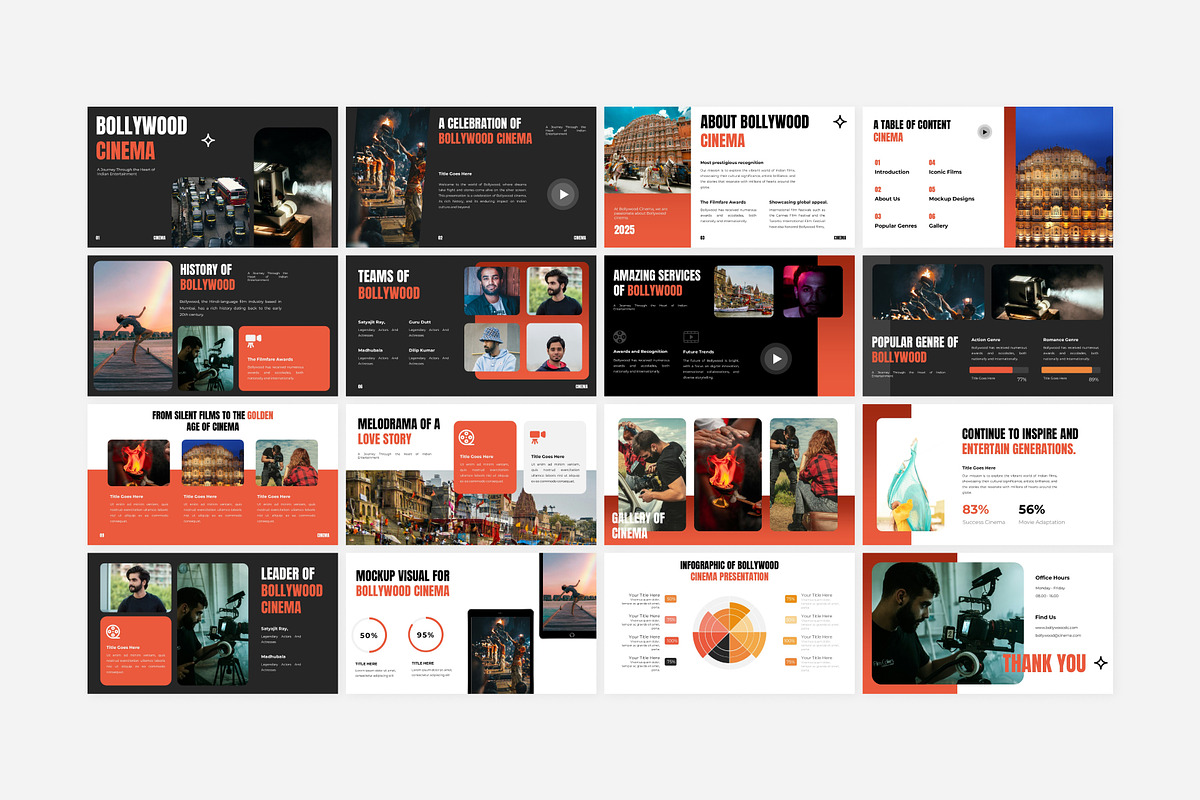 Black Red Modern Cinema Presentation, a Presentation Template by Eklip Studio (Photo 6 of 6)