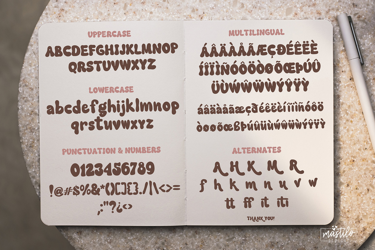 The Lucky Break Retro Groovy Font, a Font by Mastilo Designs (Photo 4 of 9)