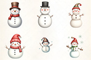 Vintage Christmas  Snowman, an Illustration by CrexoraLab (Thumbnail 3 of 5)