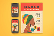 Black History Month Flyer, a Flyer Template by KMZVR.Lab (Thumbnail 1 of 5)