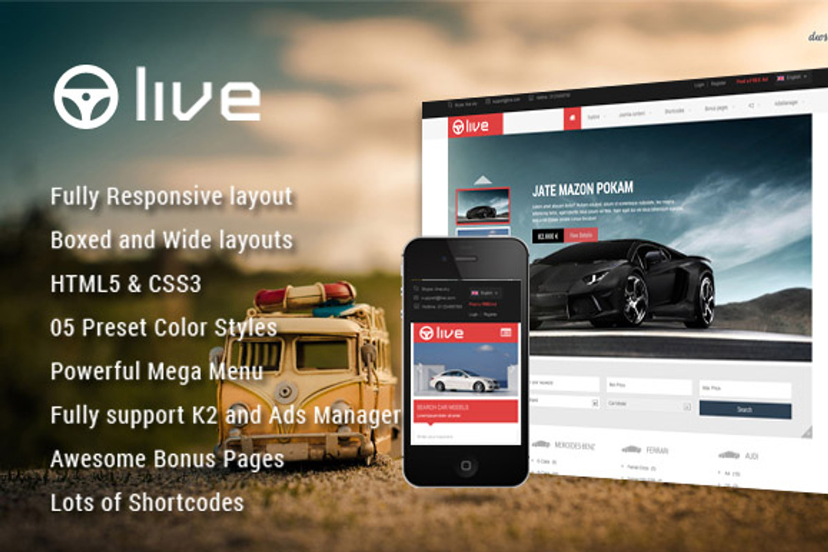 SJ Live with AdsManager & K2, a Websites & App Template by YouTech (Photo 1 of 5)