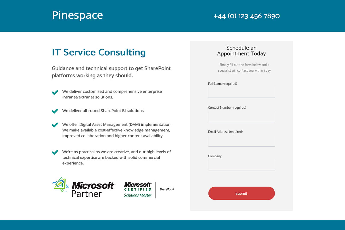 IT Consulting Landing Page [PSD], a Landing Page Template by Apexure Designs (Photo 2 of 3)