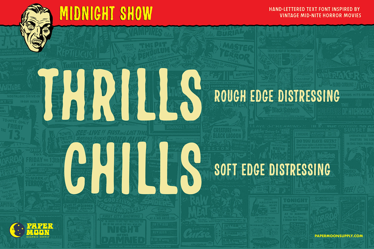 Midnight Show Vintage Font, a Font by Paper Moon Graphic Supply (Photo 4 of 11)