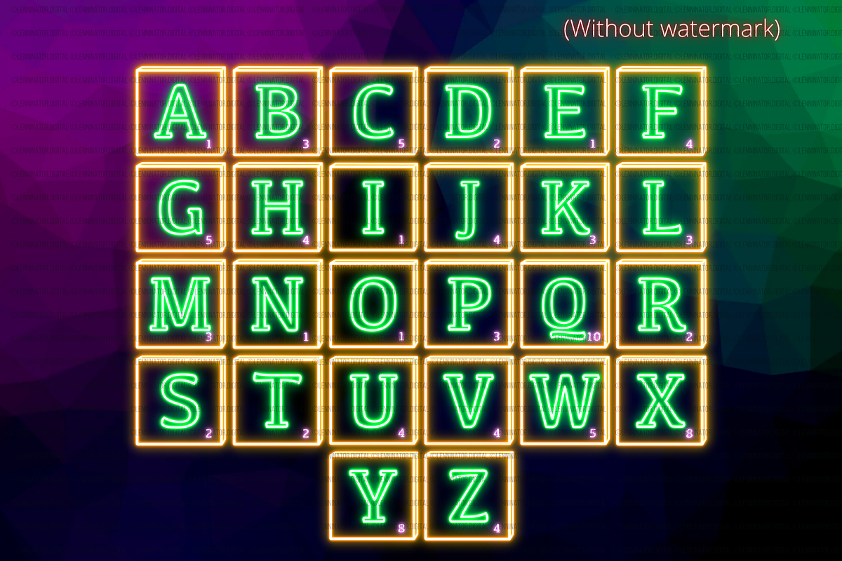 Neon Board Game PNG Clipart, a Decorative Illustration by Lenninator Digital (Photo 5 of 6)