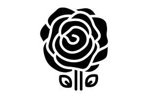Rose red solid icon, a Solid Icon by Creative priyanka