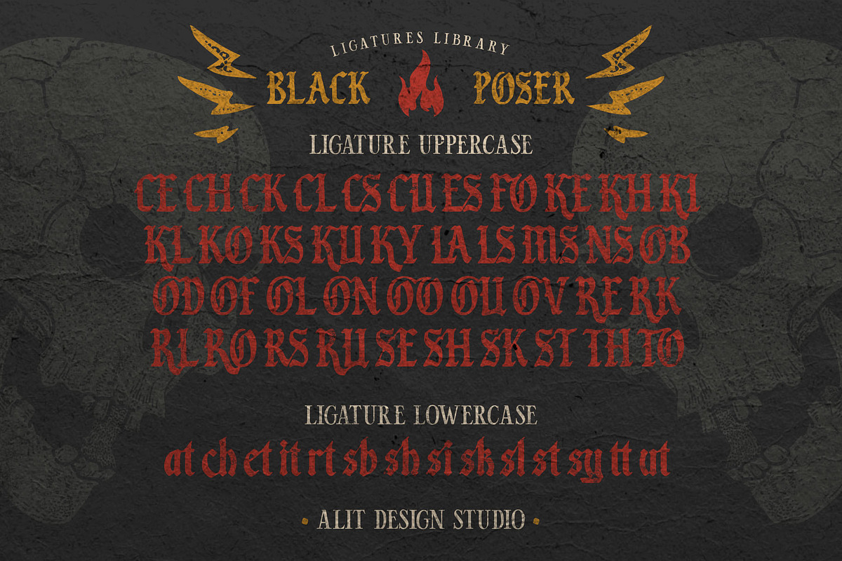 Black Poser Blackletter Typeface, a Blackletter Font by alit design (Photo 16 of 17)