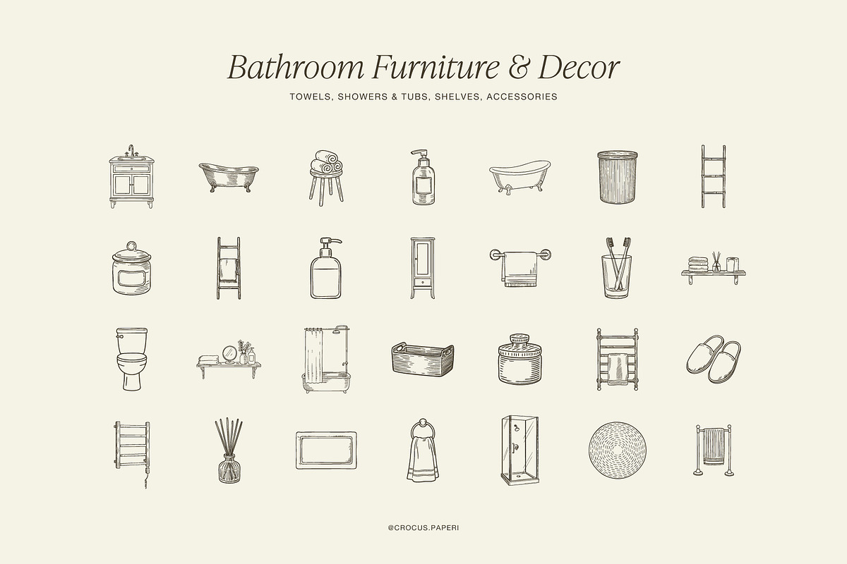 INTERIOR DESIGNER line art clipart, an Object Illustration by Crocus Paperi (Photo 4 of 13)