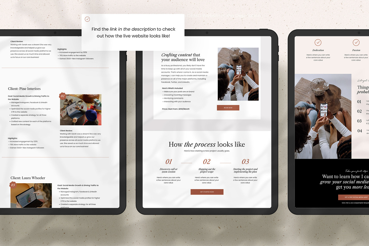 Sarah Social - WIX Website Template, a Wix Template by AndrewPixel (Photo 8 of 9)