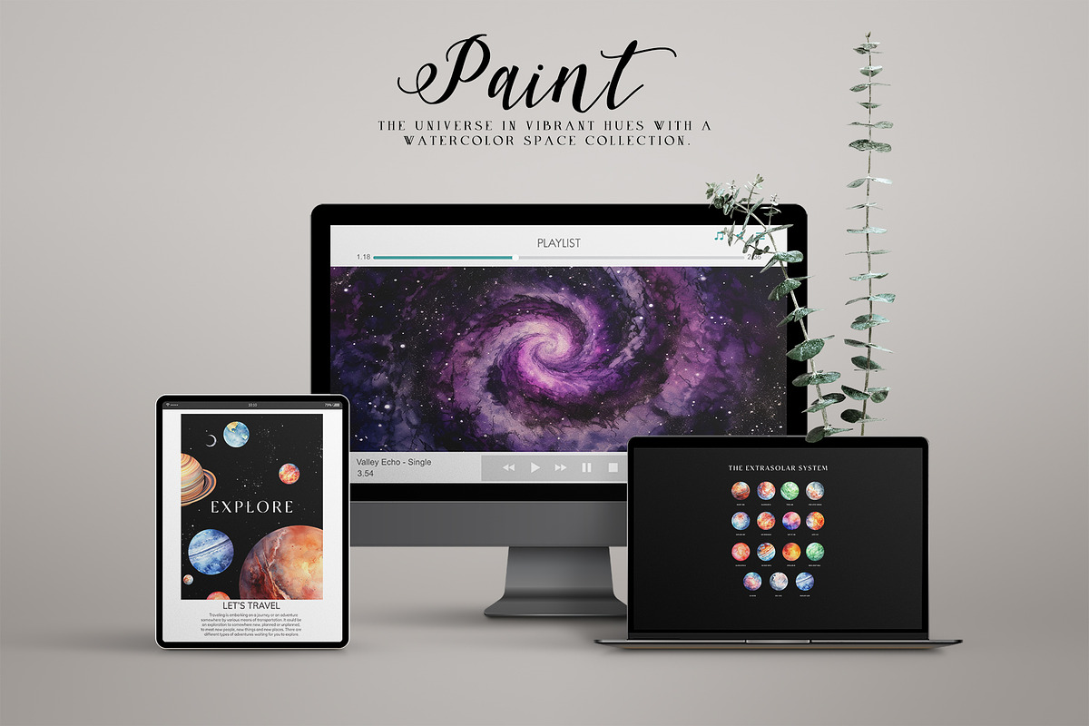 Watercolor Space Collection, an Object Illustration by Kaleriia (Photo 2 of 11)