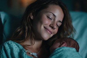 Mother's love newborn baby hospital, a Photo by Pixeness Studio