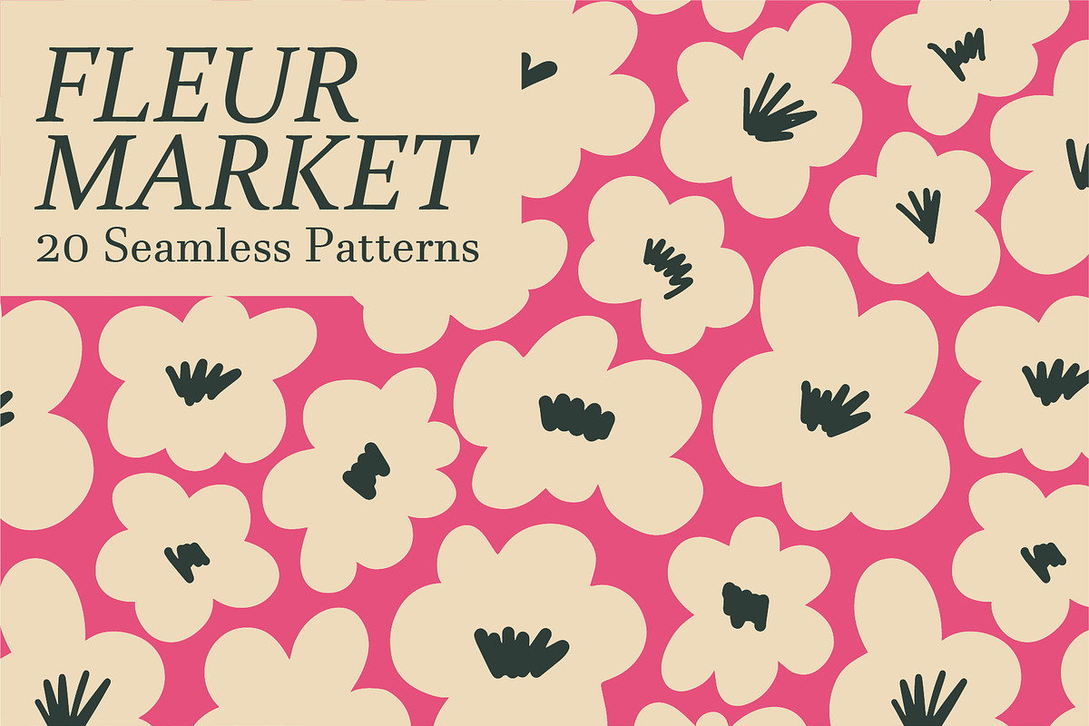 Retro Flower Seamless Patterns, a Pattern Graphic by AnnArt (Photo 1 of 8)