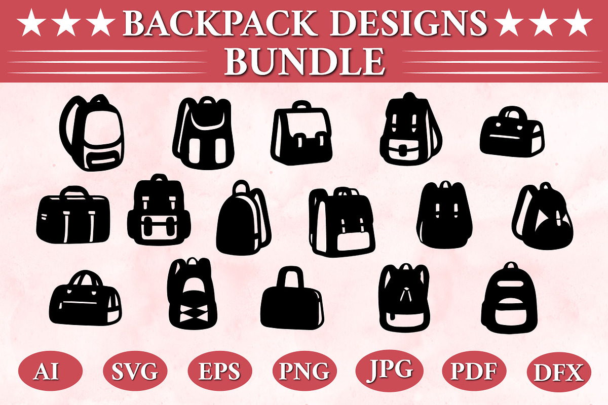 Backpack & Bag Silhouette, an Object Illustration by Smix Ryo (Photo 1 of 3)