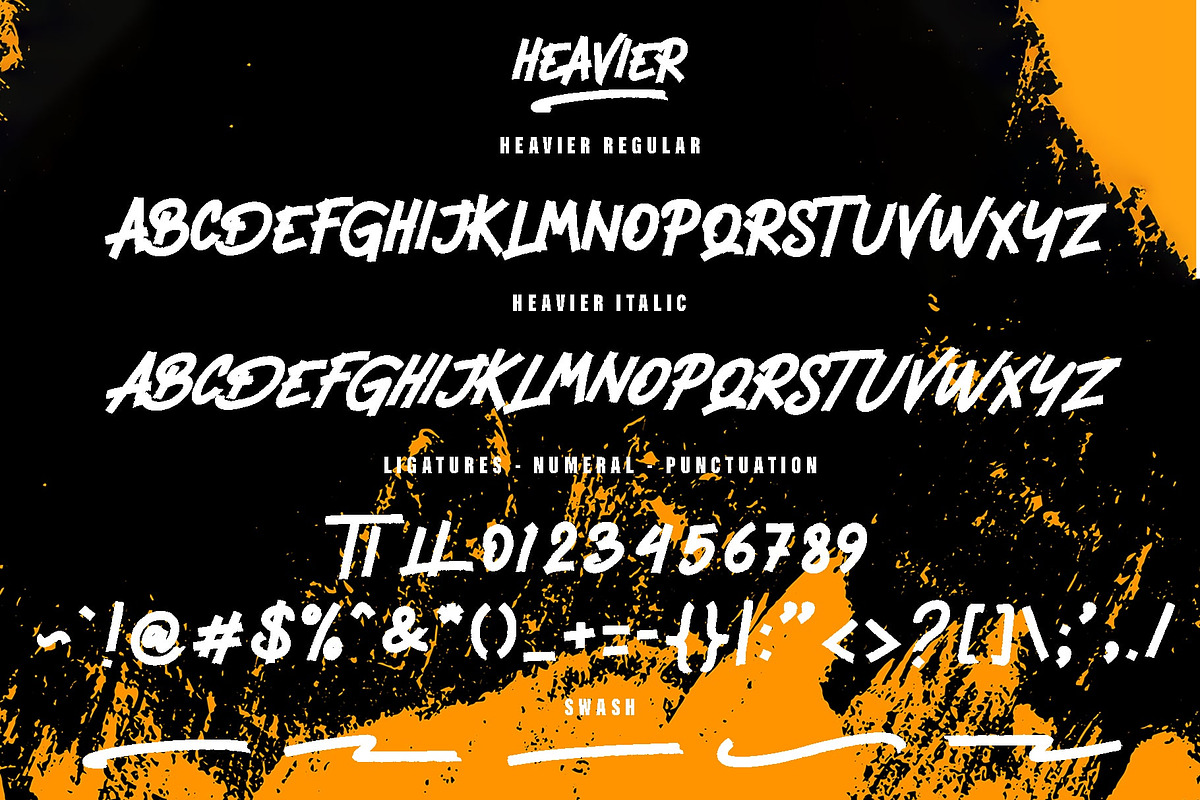 Heavier | Bold Brush Typeface, a Handwritten Font by Creaditive Design (Photo 9 of 10)