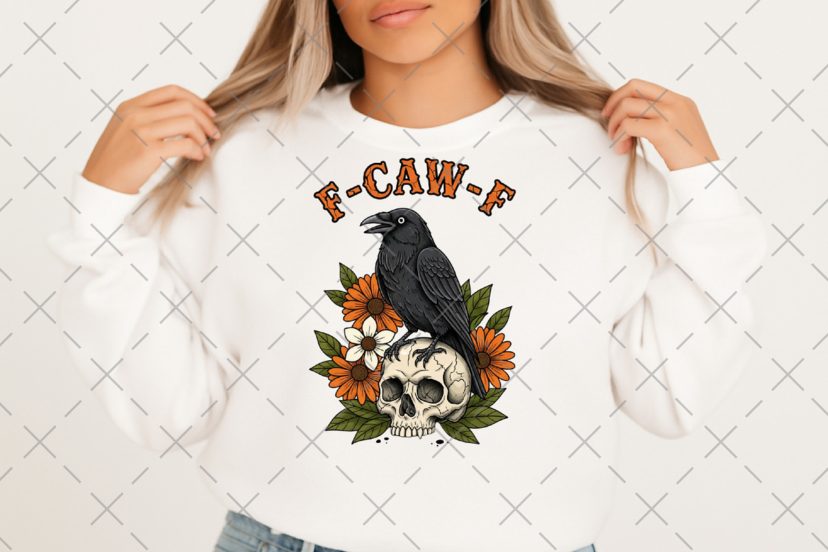 F-Caw-F Raven PNG, an Illustration by Craft Nest (Photo 2 of 6)