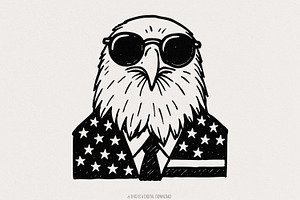 Patriotic 4th of July PNG, American, an Illustration by SharpMarketplace