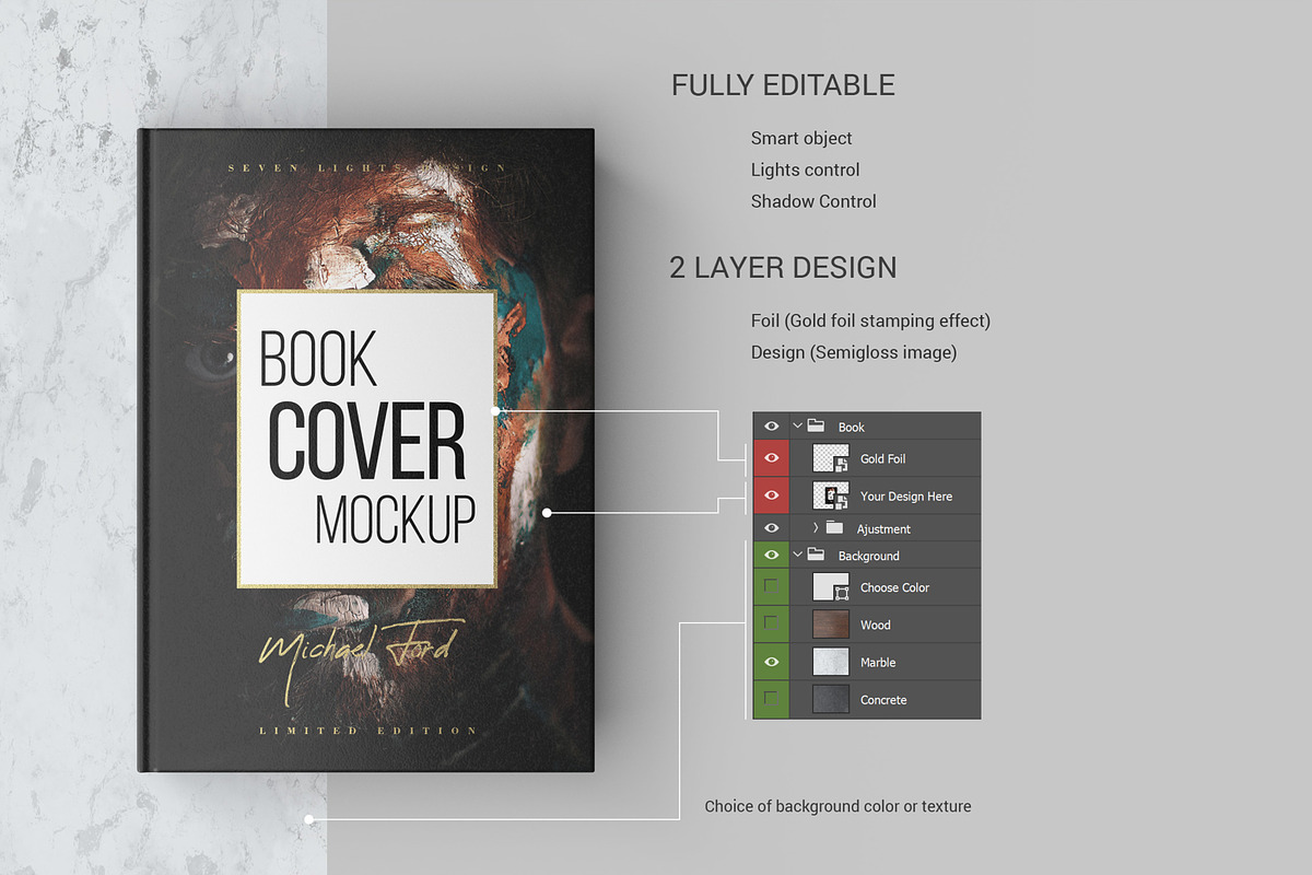 Book Cover Mockup Set, a Books & Magazine Mockup by Seven Lights (Photo 2 of 12)