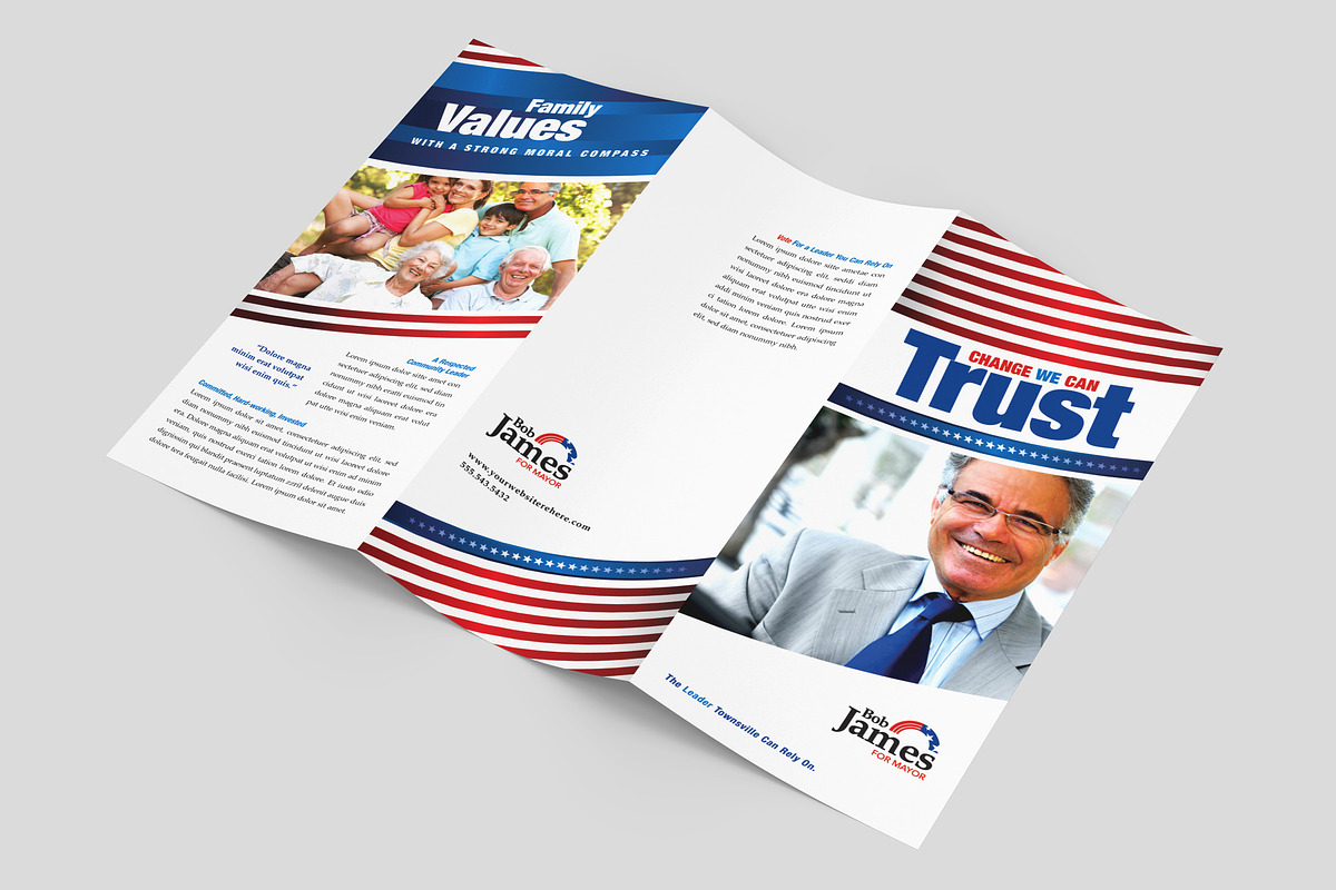 Political Campaign Brochure Template, a Brochure Template by StockLayouts (Photo 3 of 4)