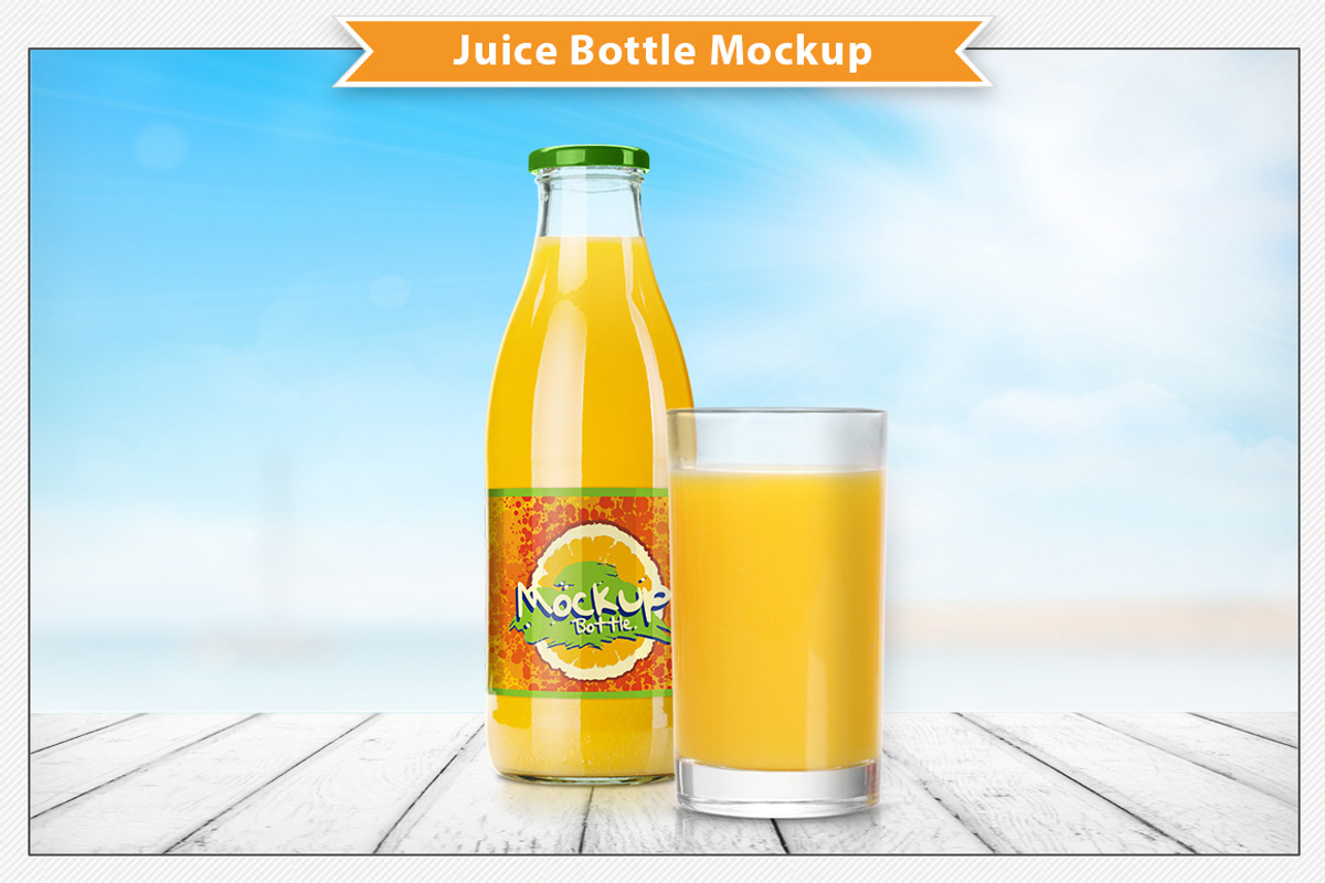 Juice Bottle Mockup, a Product Mockup by Plus Media (Photo 4 of 6)