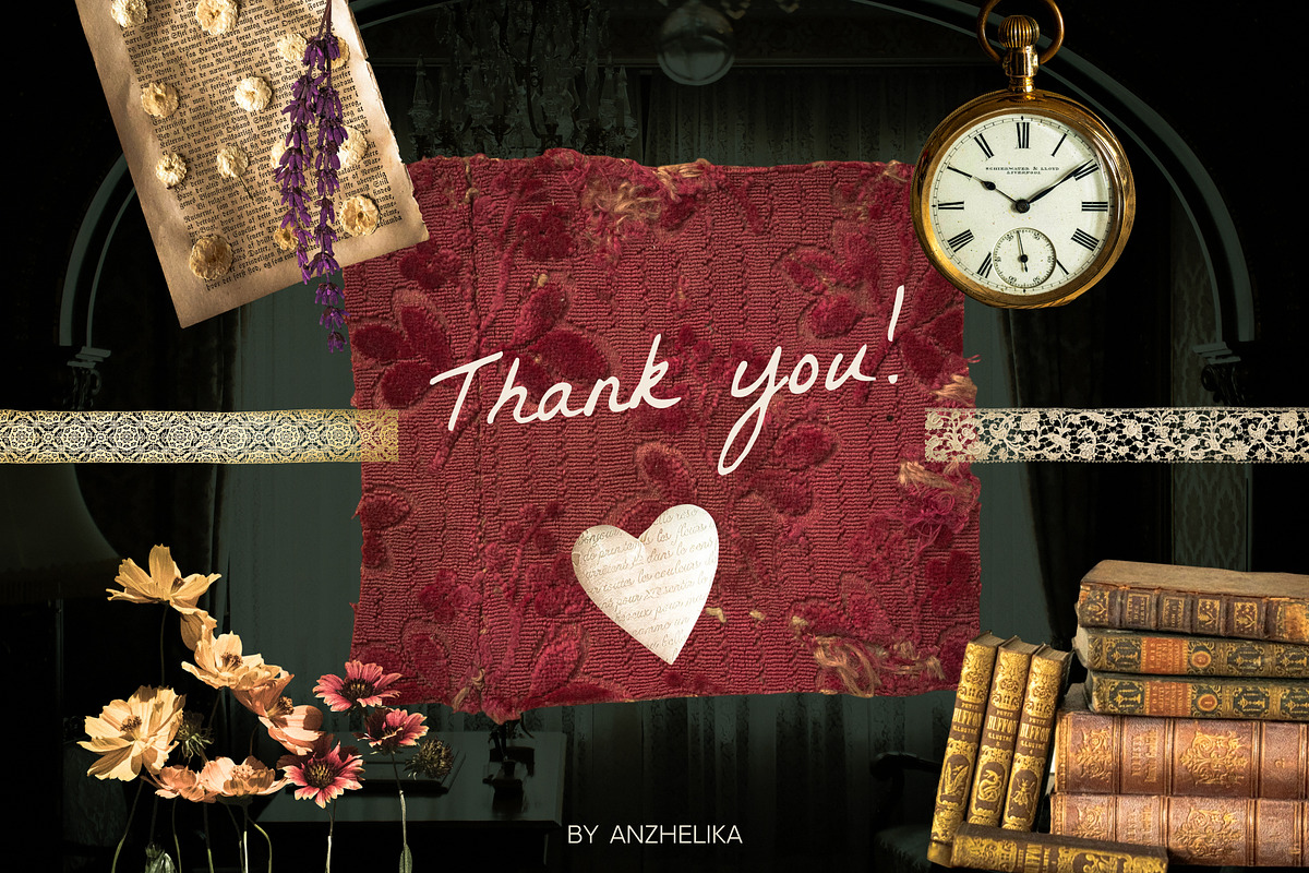 Velvet Heirloom: Museum Collage Kit, an Object Graphic by Anzhelika (Photo 9 of 9)