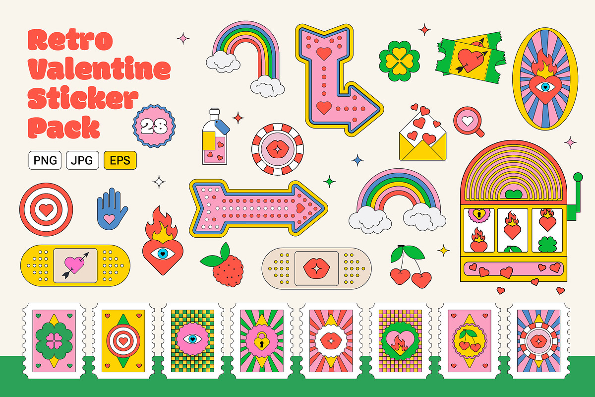 Valentine Stickers for Social media, an Object Illustration by Playground (Photo 1 of 3)