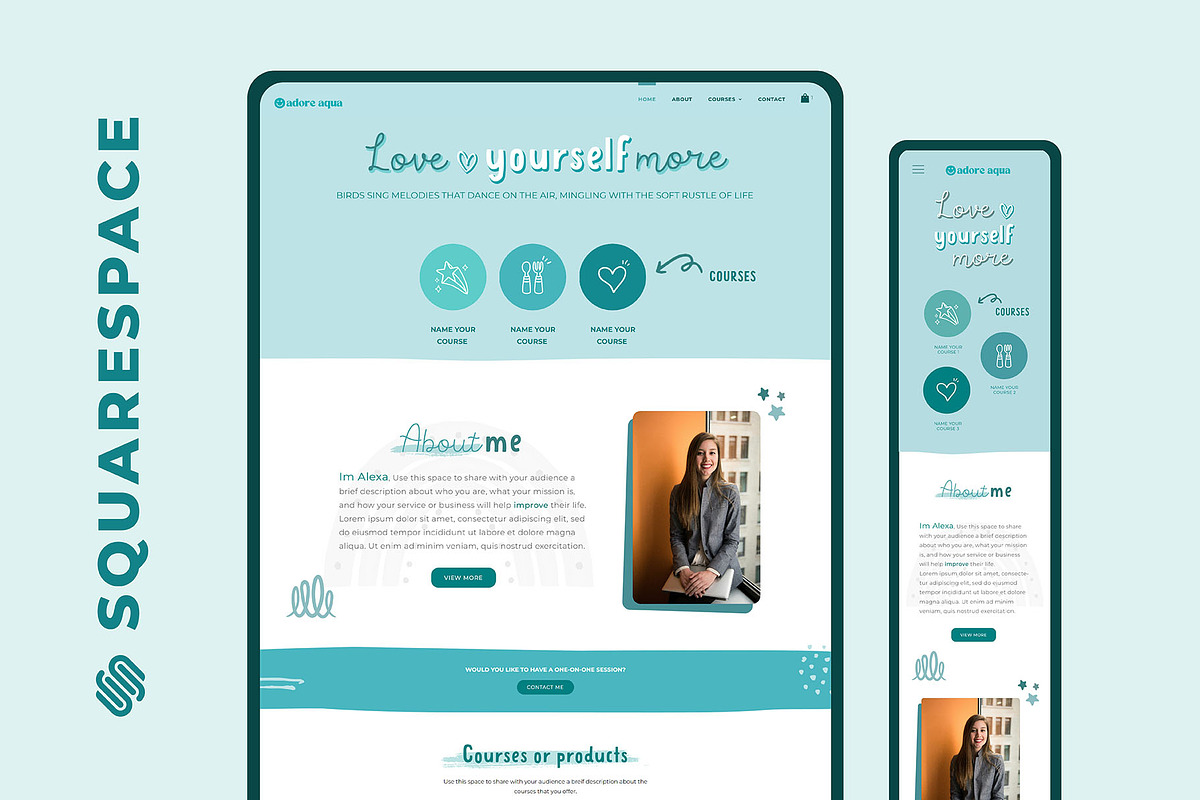 Squarespace Template Selling Courses, a Squarespace Template by Entre Ideas (Photo 1 of 6)