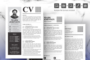 Black & White Minimal Resume / CV