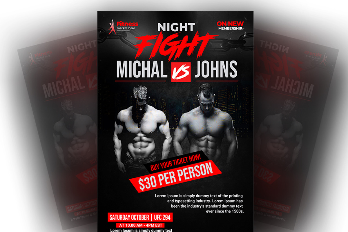 MMA Fight Flyer, a Flyer Template by AfzaalGraphics