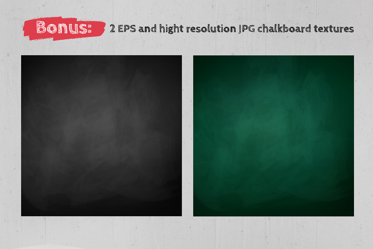 Chalked education set (BW), an Object Graphic by Sonya Illustrations (Photo 7 of 8)