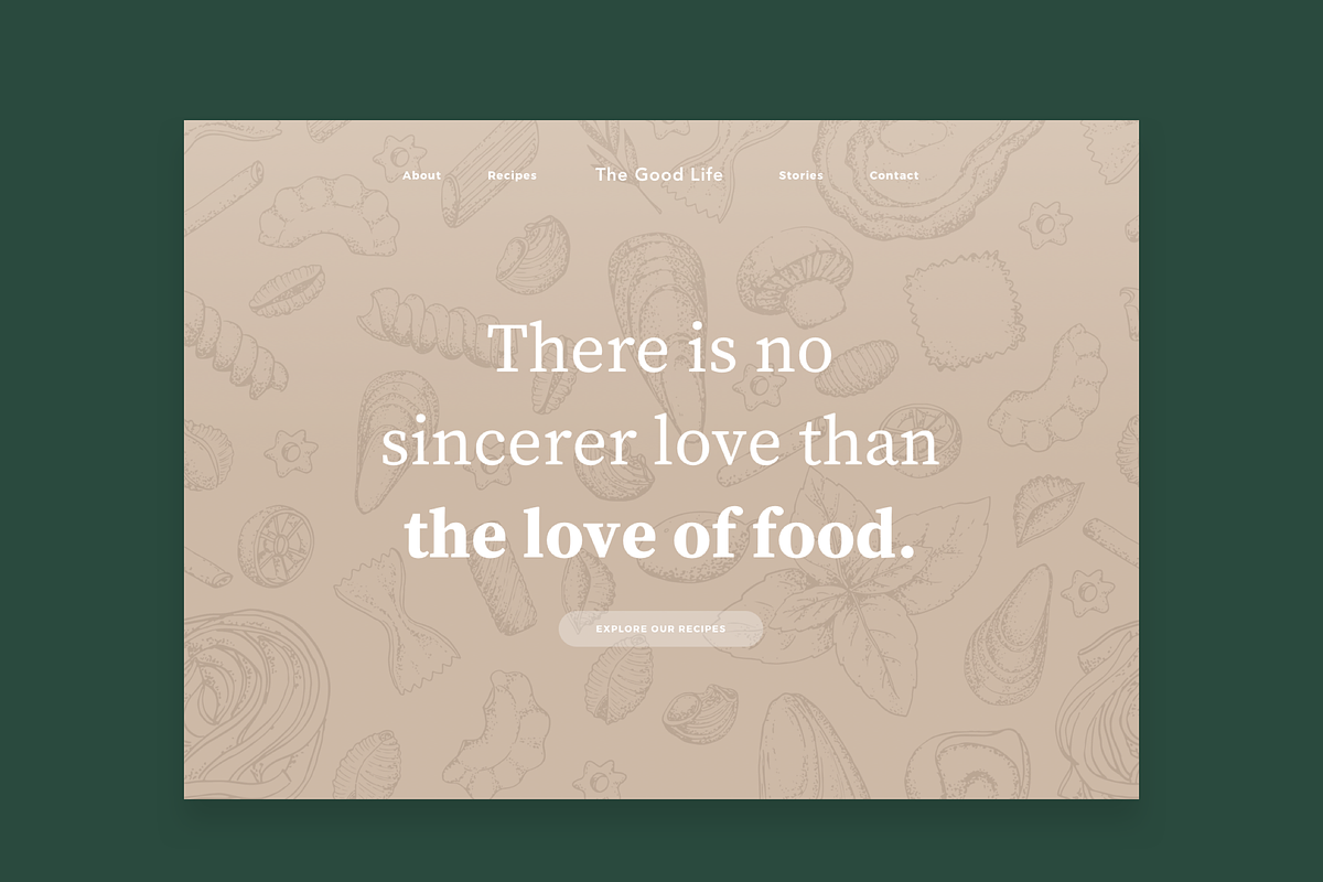Minimal Food Blog/Web Template, a Websites & App Template by O N N O (Photo 7 of 7)