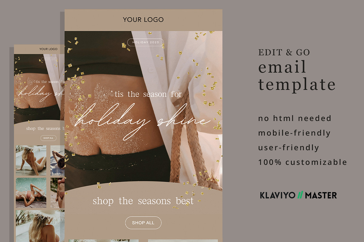 Holiday Shine Email - Klaviyo, an Email Template by Edit & Go Templates (Photo 1 of 3)
