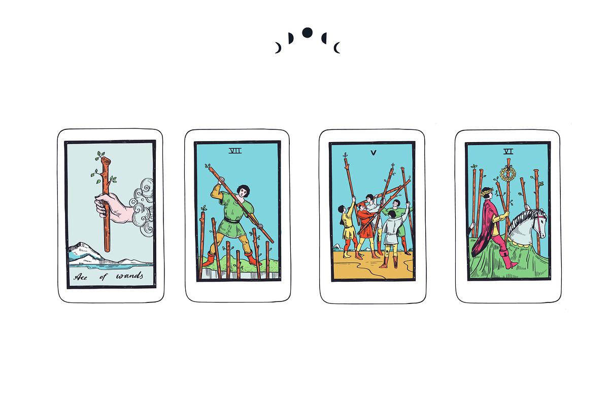 Tarot cards minor arcana Swords, a Decorative Illustration by Wild