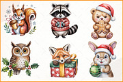 Christmas Animals PNG Bundle, an Illustration by Watercolor design (Thumbnail 2 of 4)
