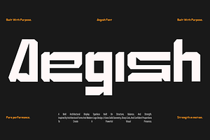 Aegish, a Sans Serif Font by Naksatra