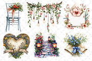 Summer Garden Wedding Clipart, an Illustration by Dream Creation (Thumbnail 5 of 6)