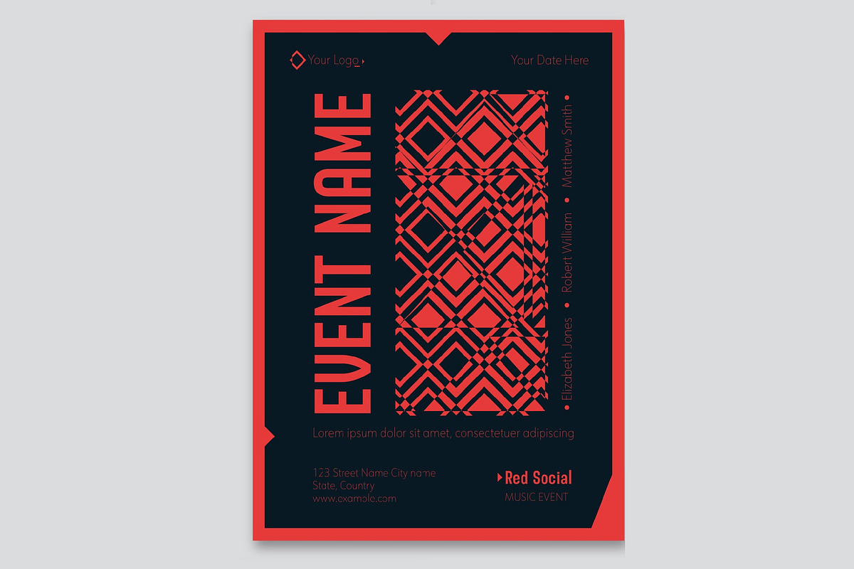 Geometric Event Flyer, a Templates & Theme by studiogstock (Photo 3 of 3)